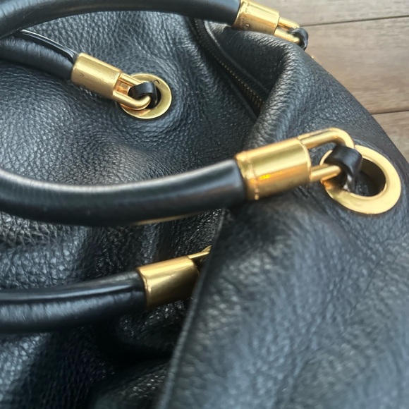 Marc By Marc Jacobs Black Satchel with Gold Accents - Picture 6 of 7